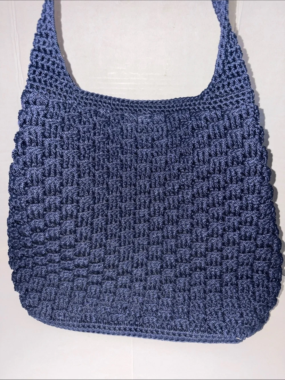 Tha Sak Navy Crochet Shoulder Bag - Stylish Everyday Tote